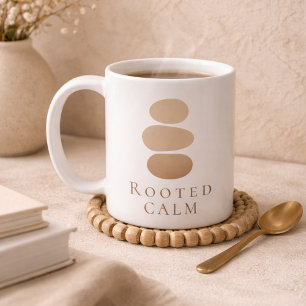 Rooted Calm Pebbles Classic Mug, 11 oz Coffee Mug