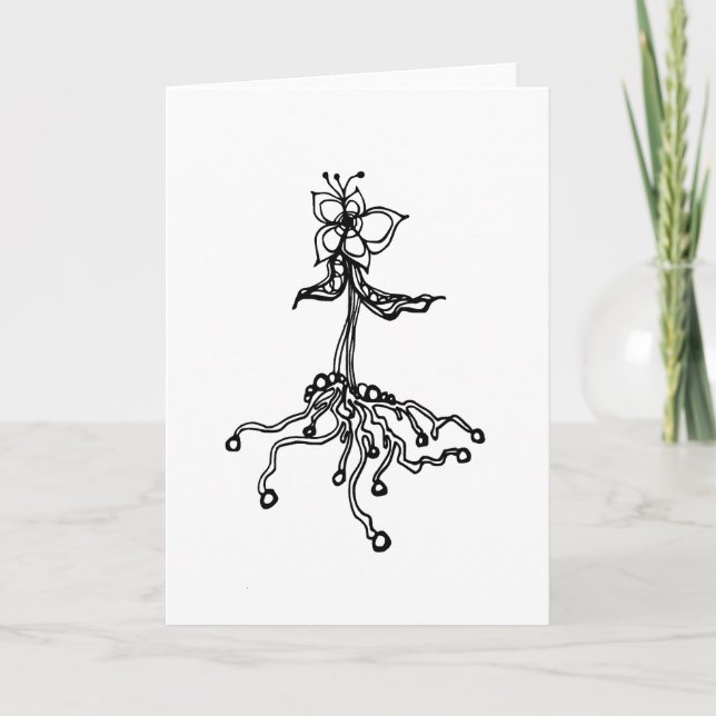 Rooted Flower Thank You Card (Front)