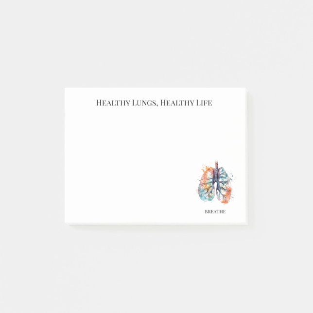 Rooted in Breath, custom Post-it Notes (Front)