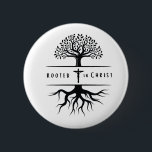Rooted in Christ 6 Cm Round Badge<br><div class="desc">Jesus</div>