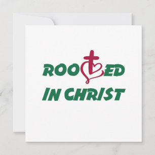 Rooted in Christ. Christian Easter celebrations Invitation