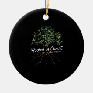 Rooted in Christ - Christian Jesus Ceramic Tree Decoration