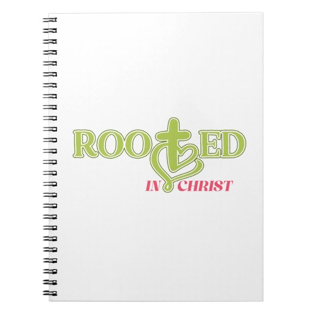Rooted in Christ Christian Journal Notebook (Front)