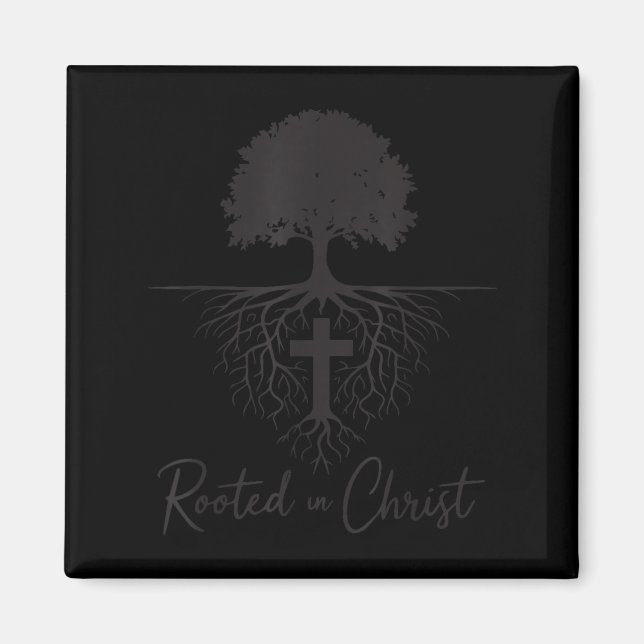 Rooted In Christ Christian Kids Mens God Son Broth Magnet (Front)