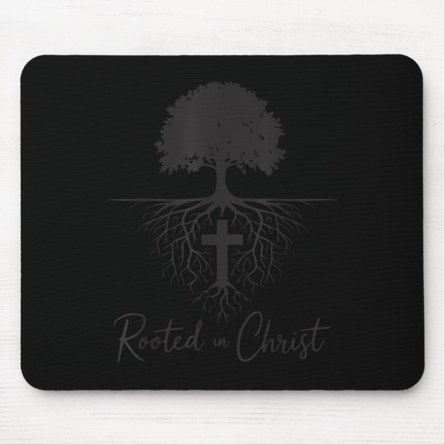 Rooted In Christ Christian Kids Mens God Son Broth Mouse Mat (Front)