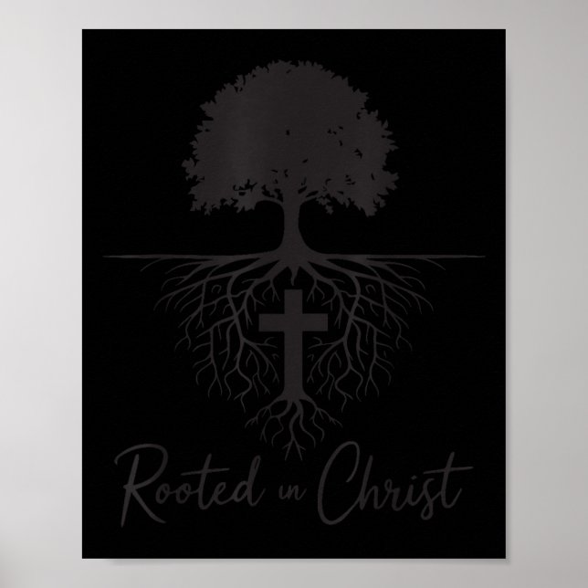 Rooted In Christ Christian Kids Mens God Son Broth Poster (Front)