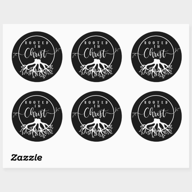 Rooted in Christ Classic Round Sticker (Sheet)