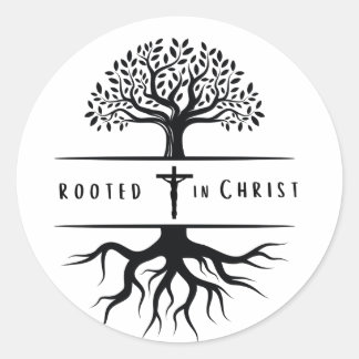 Rooted in Christ Classic Round Sticker
