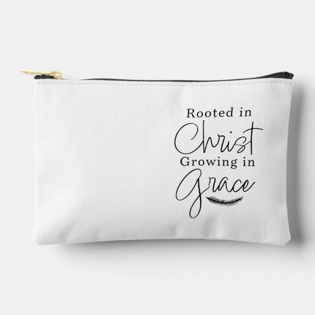 Rooted in Christ Growing in Grace Religious Accessory Pouch (Front)