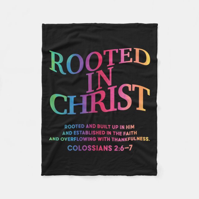 Rooted In Christ Is King Christian Jesus God Son S Fleece Blanket (Front)