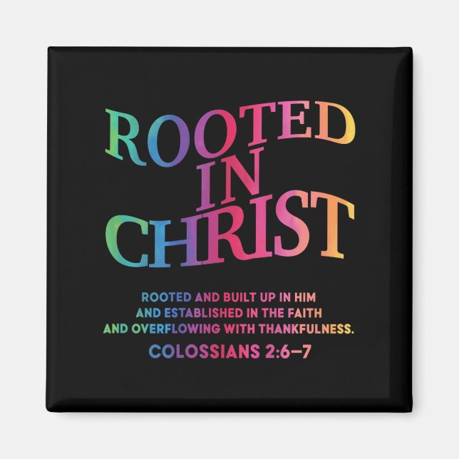 Rooted In Christ Is King Christian Jesus God Son S Magnet (Front)