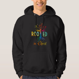 Rooted in Christ Jesus God Believer Christians Rai Hoodie