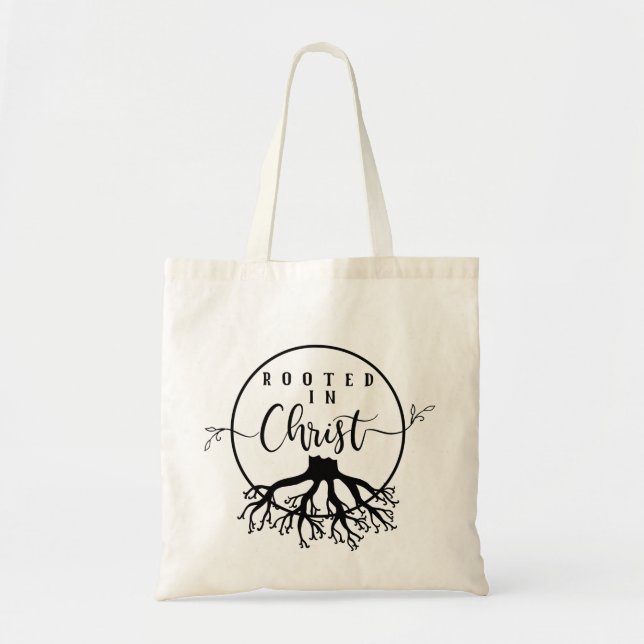 Rooted in Christ Tote Bag (Front)