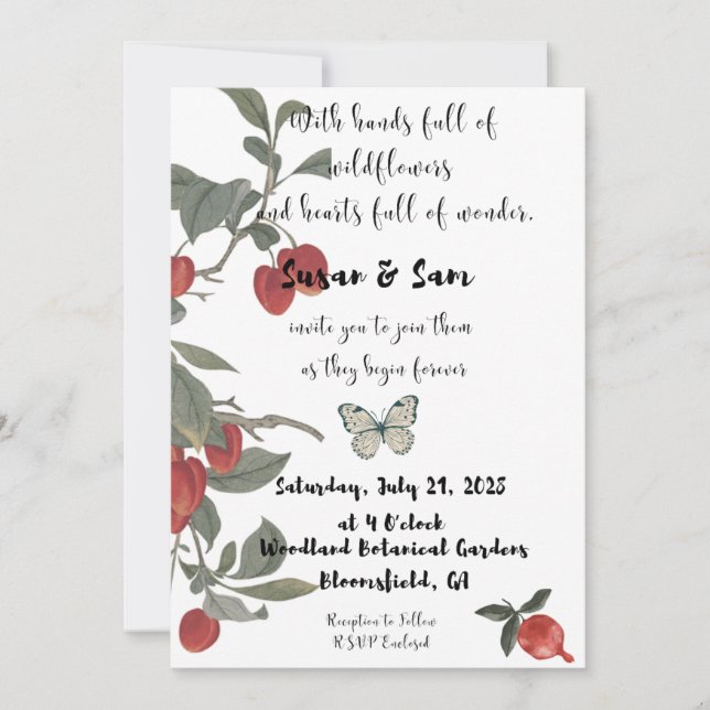 Rooted in Love Collection Wedding Invitation (Front)