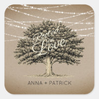 Rooted in Love Rustic Tree String Lights Wedding