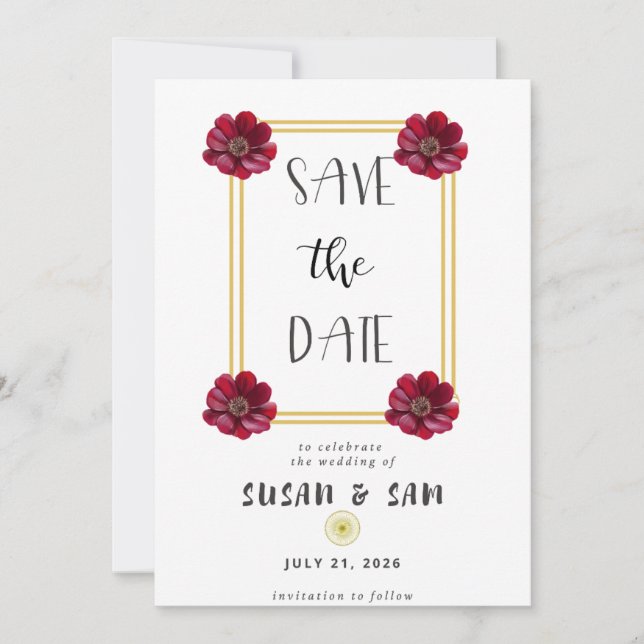 Rooted in Love Series Save the Date Card (Front)