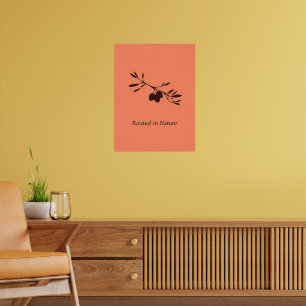 Rooted in Nature – Olive Branch Line Art Poster