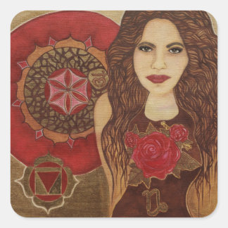 Rooted in Power: Root Chakra Goddess Sticker 