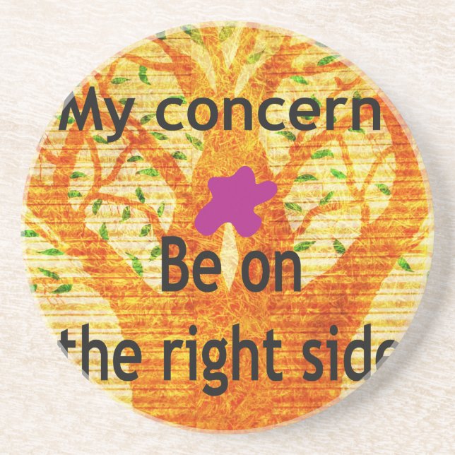 Rooted in Righteousness Baobab Vintage Perspective Coaster (Front)