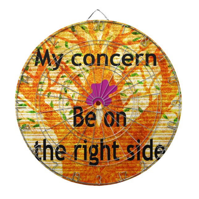 Rooted in Righteousness Baobab Vintage Perspective Dartboard (Front)