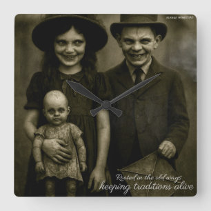 Rooted in the old ways keeping traditions alive square wall clock