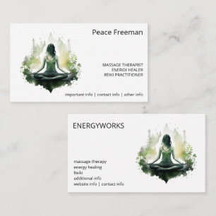 Rooted light Sacred Feminine Meditation Business Card
