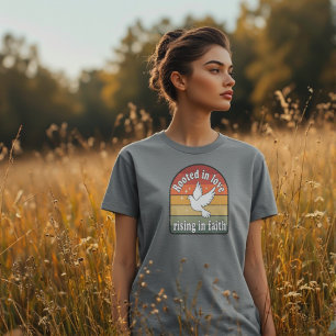 Rooted n love,rising in faith design T-Shirt