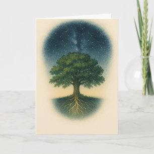 Rooted & Rising Family Tree Constellation Holiday Card