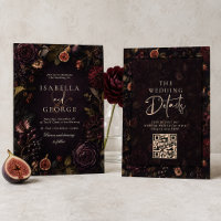 Rooted Romance Moody Burgundy Floral Wedding
