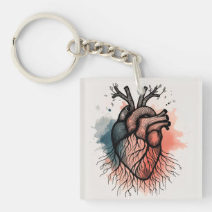 Rooted Soul Organic Heart & Roots Key Ring