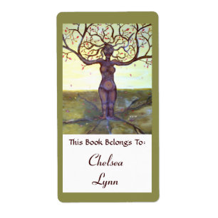 "Rooted" Tree Goddess Book Label