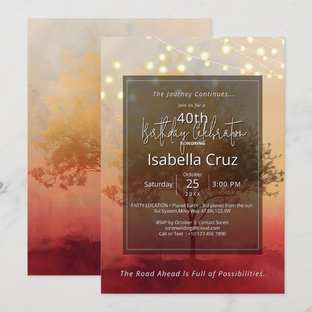 Rooted Warmth | Minimal Design Invitation (Front/Back)