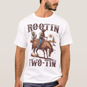 Rootin Two Tin 2Nd Birthday 2 Year Old Western  T-Shirt