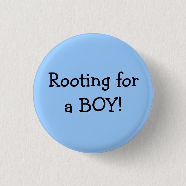Rooting For A Boy 3 Cm Round Badge (Front)