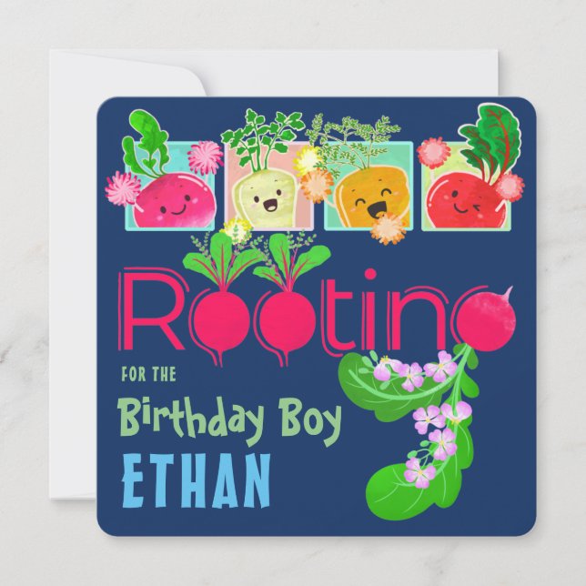 Rooting for the Birthday Boy | Motivational Pun Card (Front)