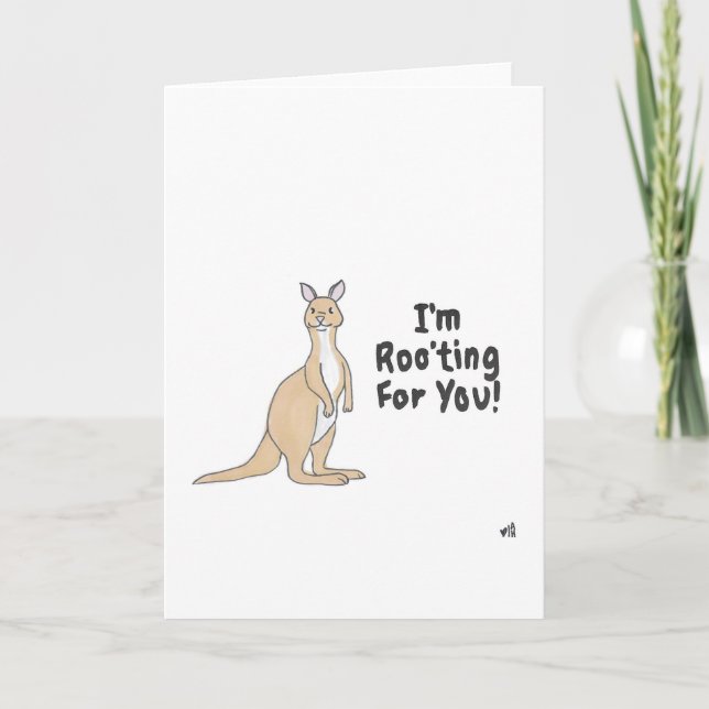 Rooting for You Kangaroo Card (Front)