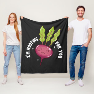 Rooting For You Novelty Beetroot Gag Fleece Blanket