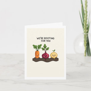 Rooting For You Vegetable Pun Card