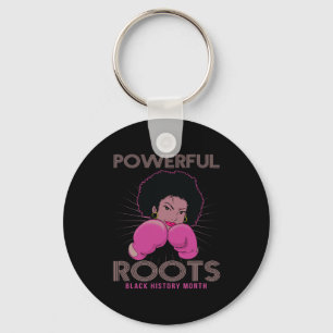Roots Black History Month I Love My Roots Key Ring