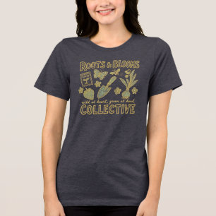 Roots & Blooms Gardening Vintage Botanical Garden Tri-Blend Shirt