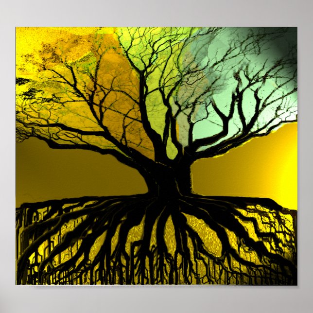 Roots Blue and Green Poster (Front)