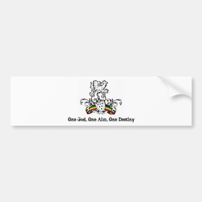 Roots Lion Bumper Sticker (Front)