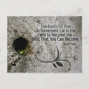 Roots of Achievement Inspirational Post Card
