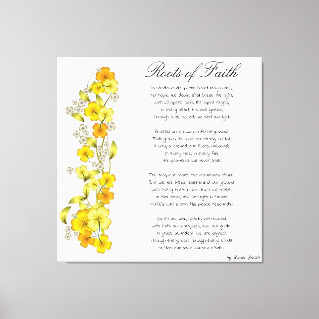 Roots of Faith Canvas Print (Front)