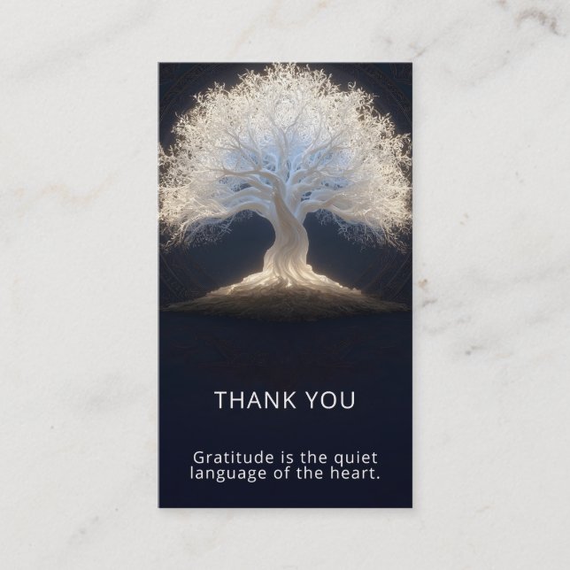 Roots of Starlight | Luminous Tree of Life Business Card (Front)