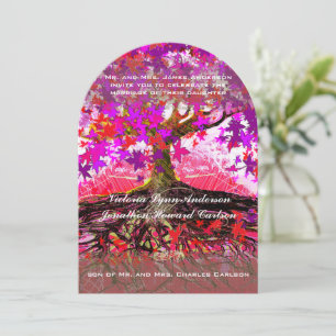 Roots ofEnchanted Oak Forest Wedding Invitation