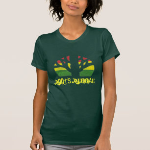 Roots Reggae Ladies Brown T shirt