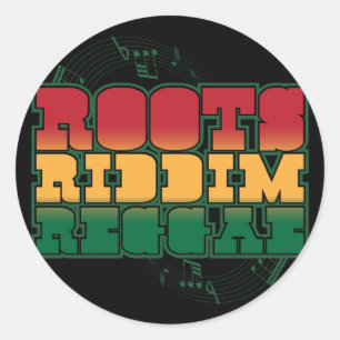 Roots Riddim Reggae Classic Round Sticker