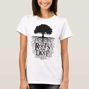 Roots Run Deep Tree Illustration T-Shirt