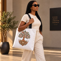 Roots Run Deep Tree of Life Tote Bag